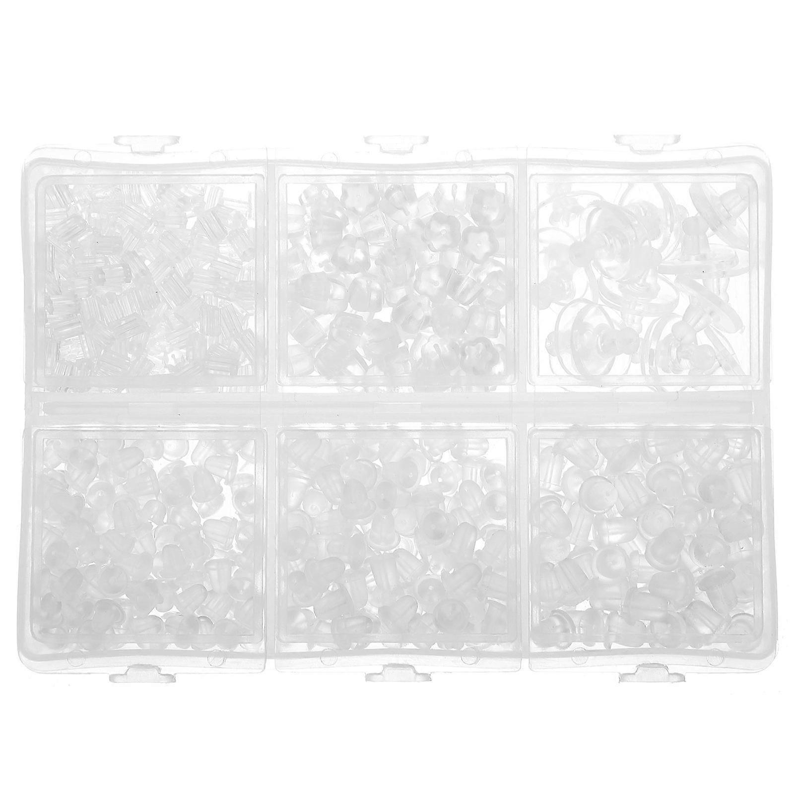 3 Boxes of Transparent Silicone Earring Backs for Earring Backing Safety