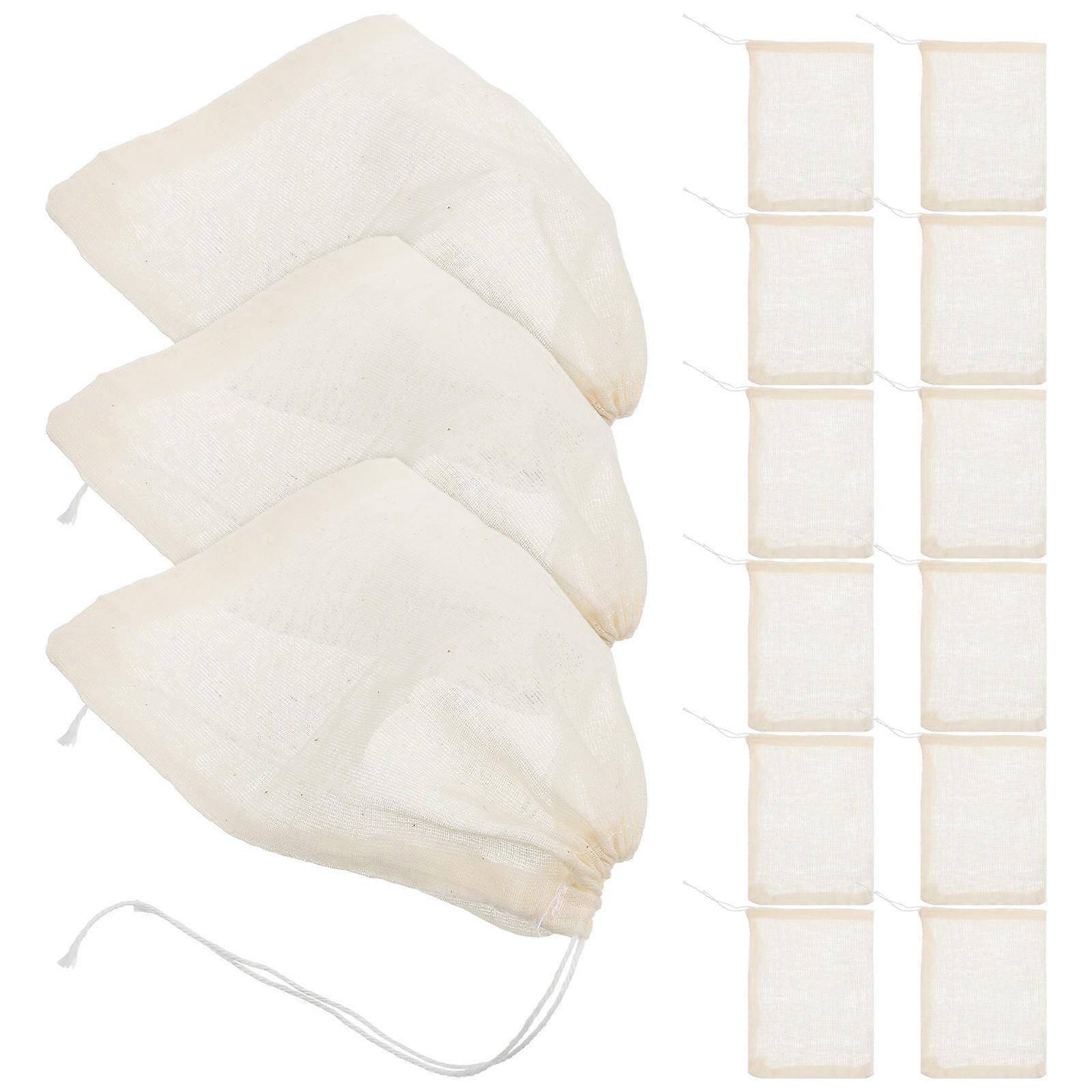 60 Pcs White Gauze Soup Bag With Drawstrings Designed For Residue Filtering Boiling Tea And Tea Bag Usage In Convenient Home Settings