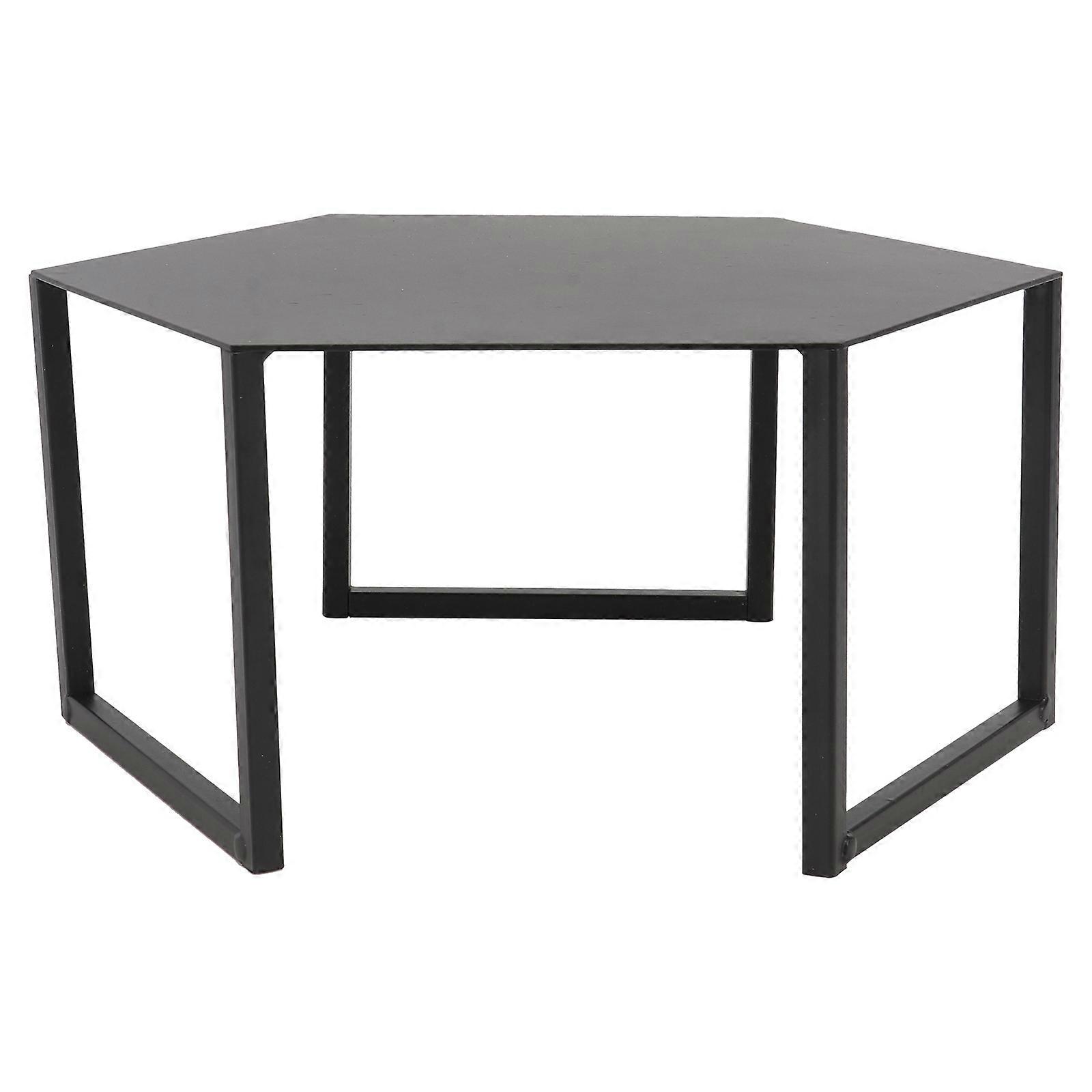 Square Cake Display Stand Rack For Birthday Party Celebrations Featuring Modern Elegant Style In Black 2Pcs