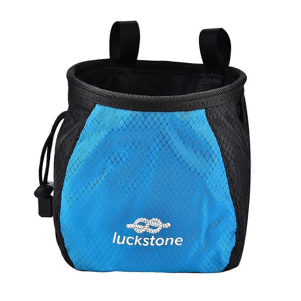 Outdoor Horizontal Parallel Bars Body Building Gym Rock Climbing Antiskid Powder ChalkBag(Blue)