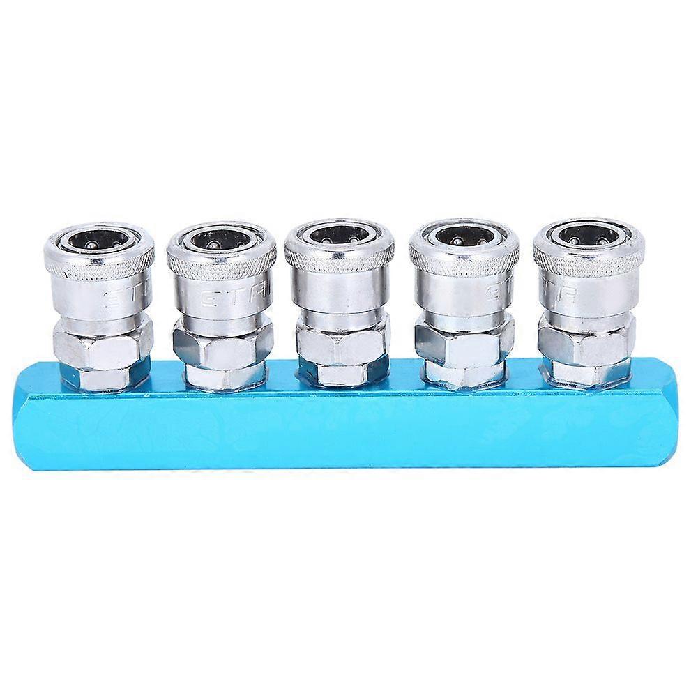 Air Compressor Quick Connector Manifold Fitting C‑Type Aluminum Alloy for Pneumatic Components