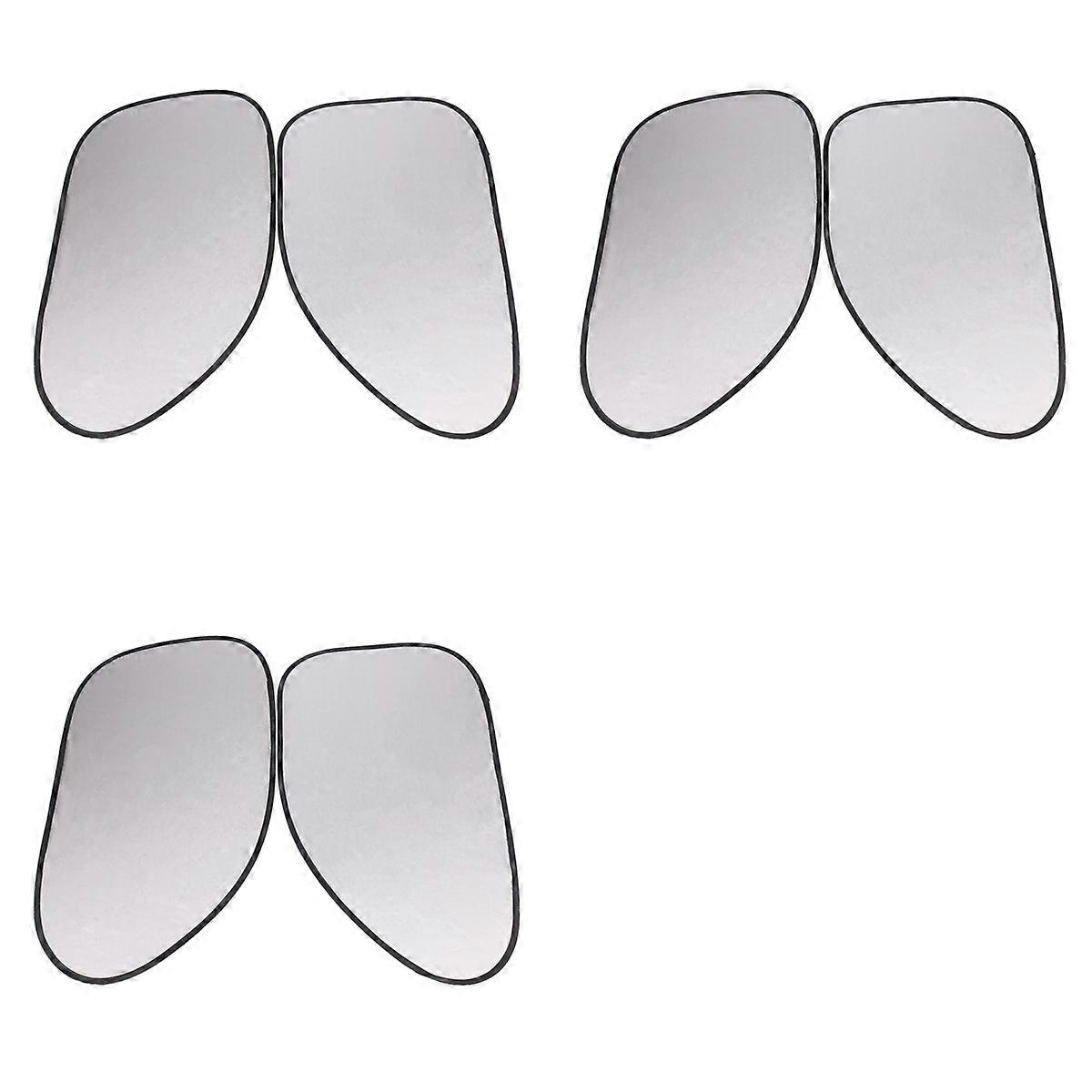 6pcs Auto Car Side Window Sunshade Black Silver Color