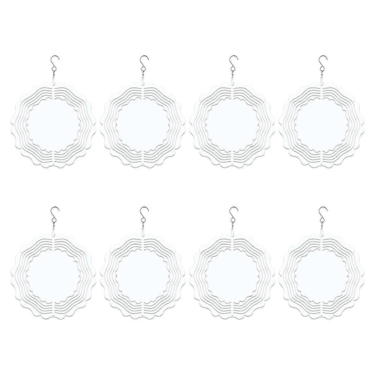8 Pcs Sublimation Wind Spinner Blanks 8 Inch for Transfer DIY Gift