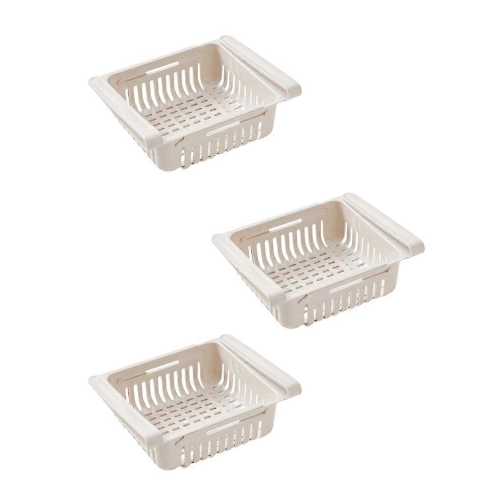 Vegetable Crisper Box Compact Design for Home Kitchen Use Prevent Dust 3Pcs