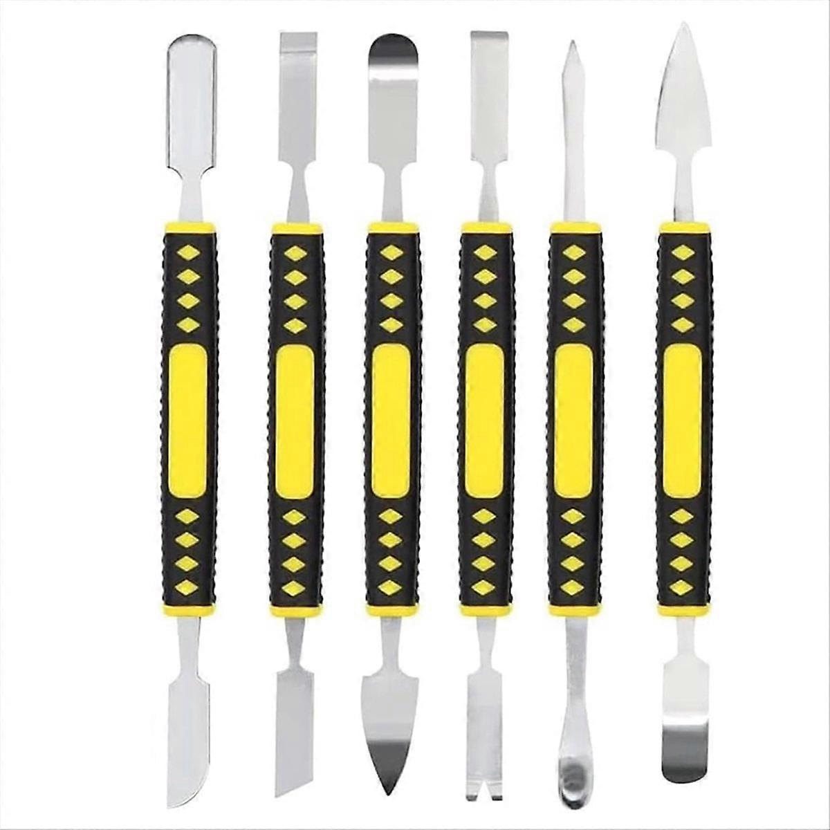 Metal Crowbar 6-Piece Set, Professional Repair Tool Kit for Phone, Double-Edged Opening Pry Tool Strong Practicability
