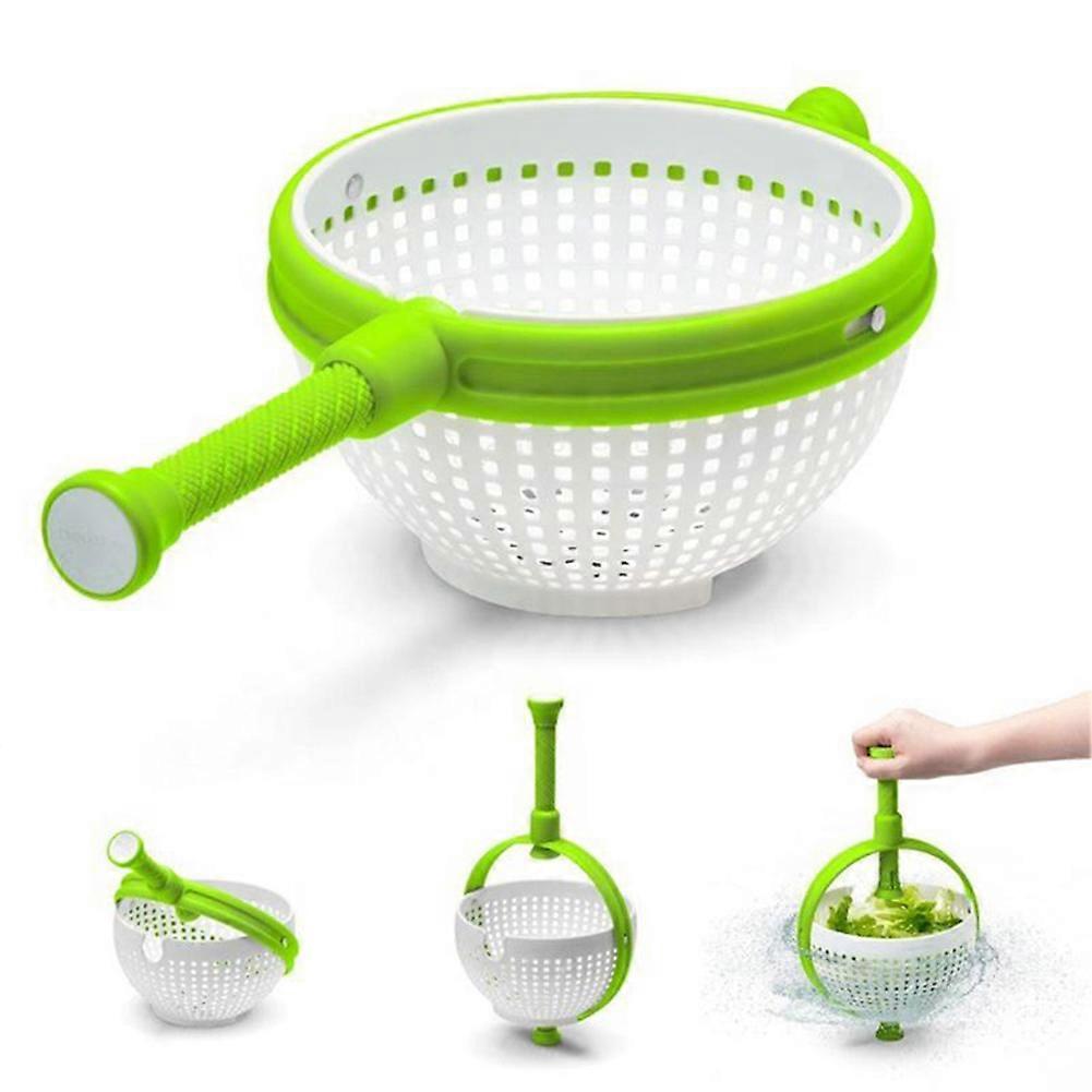 Manual Salad Spinner Vegetable Dryer Quick Drying for Crisp Salads, Large Capacity, Food-Grade Material, Perfect for Family Meal Prep