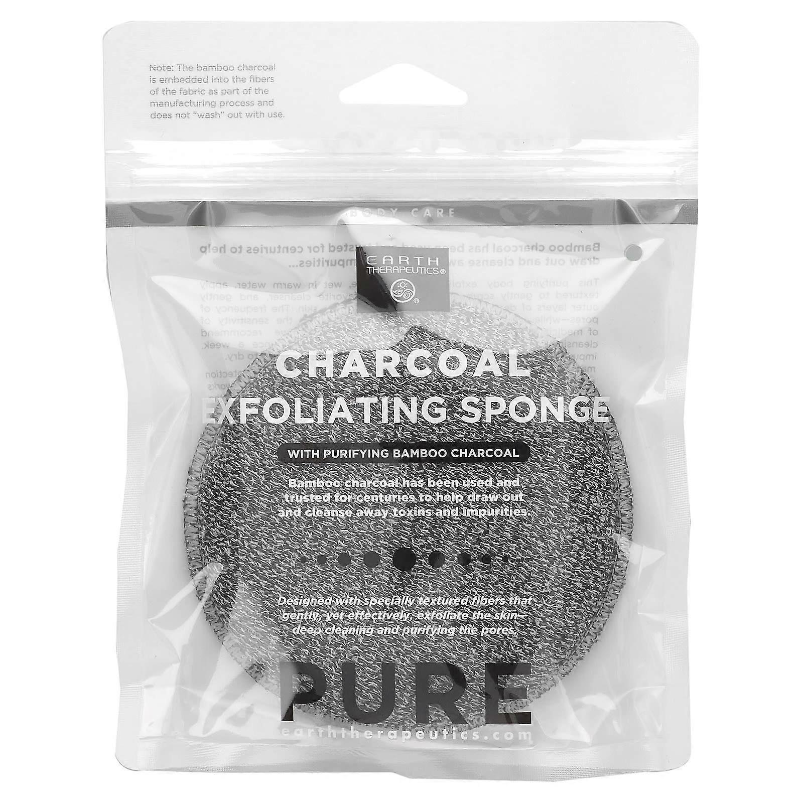 Charcoal Exfoliating Sponge, 1 Sponge