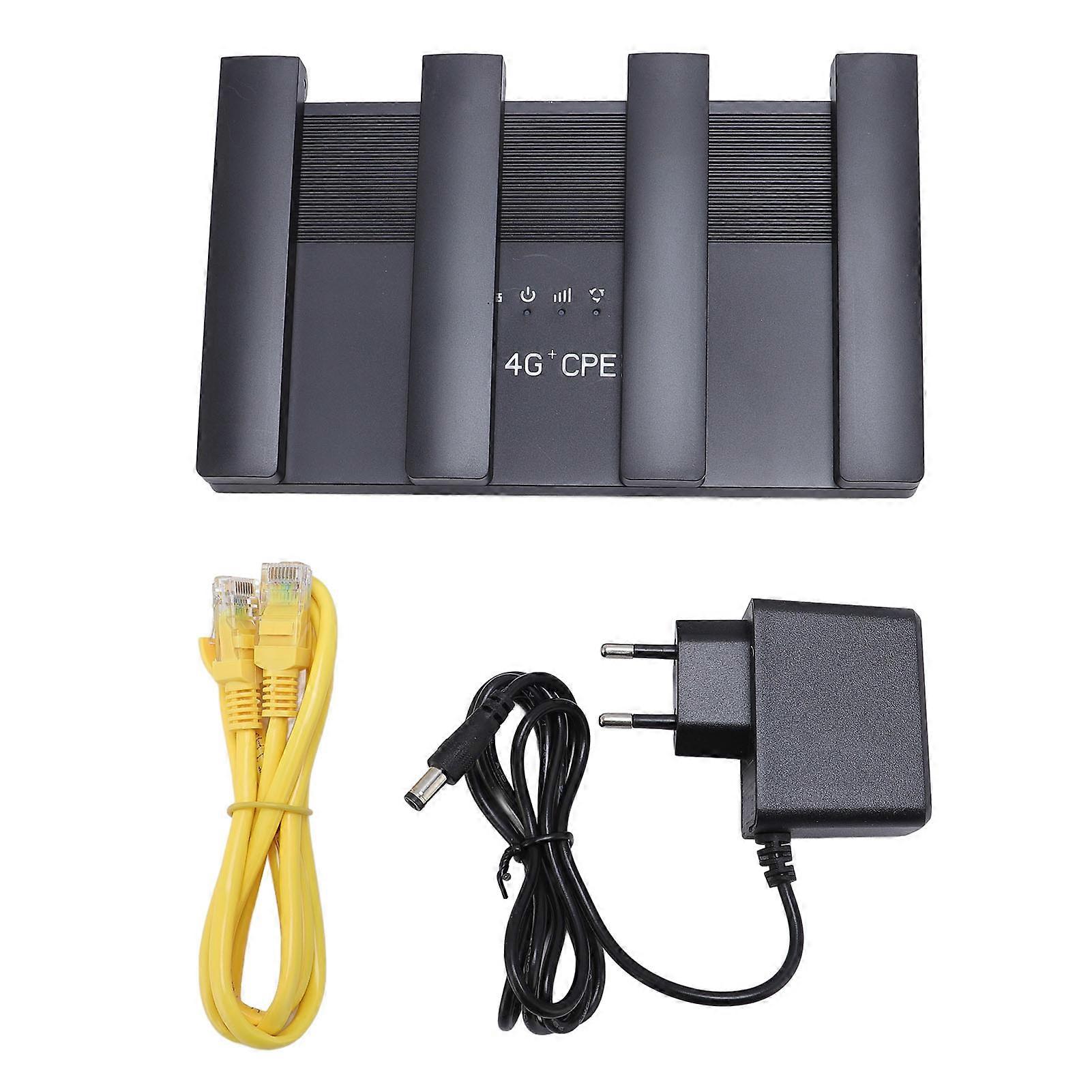 4G LTE CPE Router WiFi6 Unlocked Modem 300Mbps Hotspot with 4 Antennas EU Plug