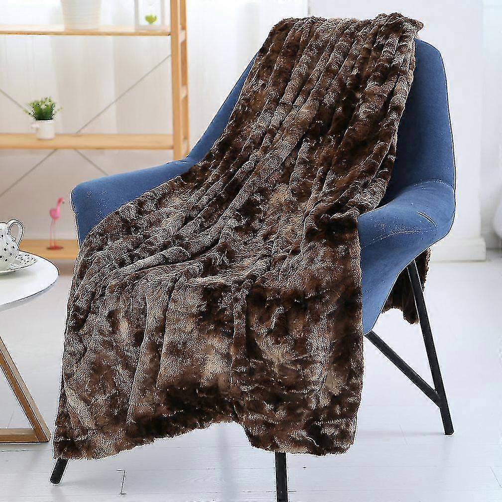 Tie-dye Double Thickened Super Soft Flannel Pv Shaggy Blanket Coral Fleece Blanket