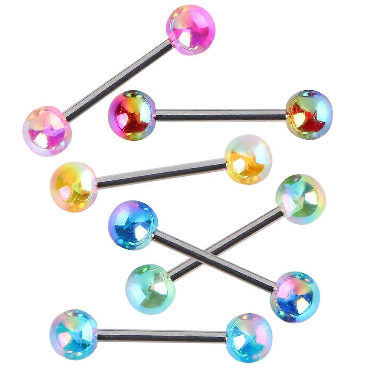 Tongue Pin Acrylic Set for Decoration Including 6 Colors 1Set