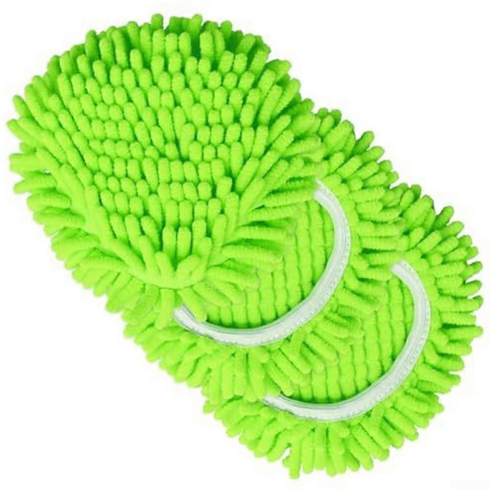 3 Pack Green Chenille Mop Head Replacements Compatible With RinseClean 2 Tank System Reusable Microfiber Refills