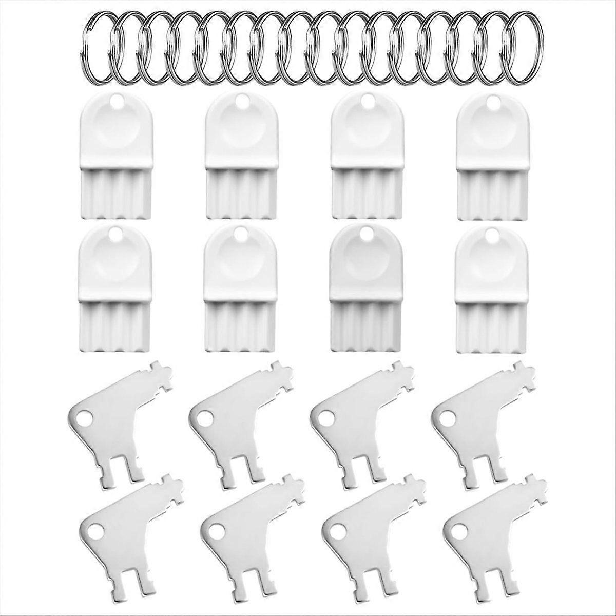 16pcs Paper Towel Dispenser Key, with 16 Key Rings