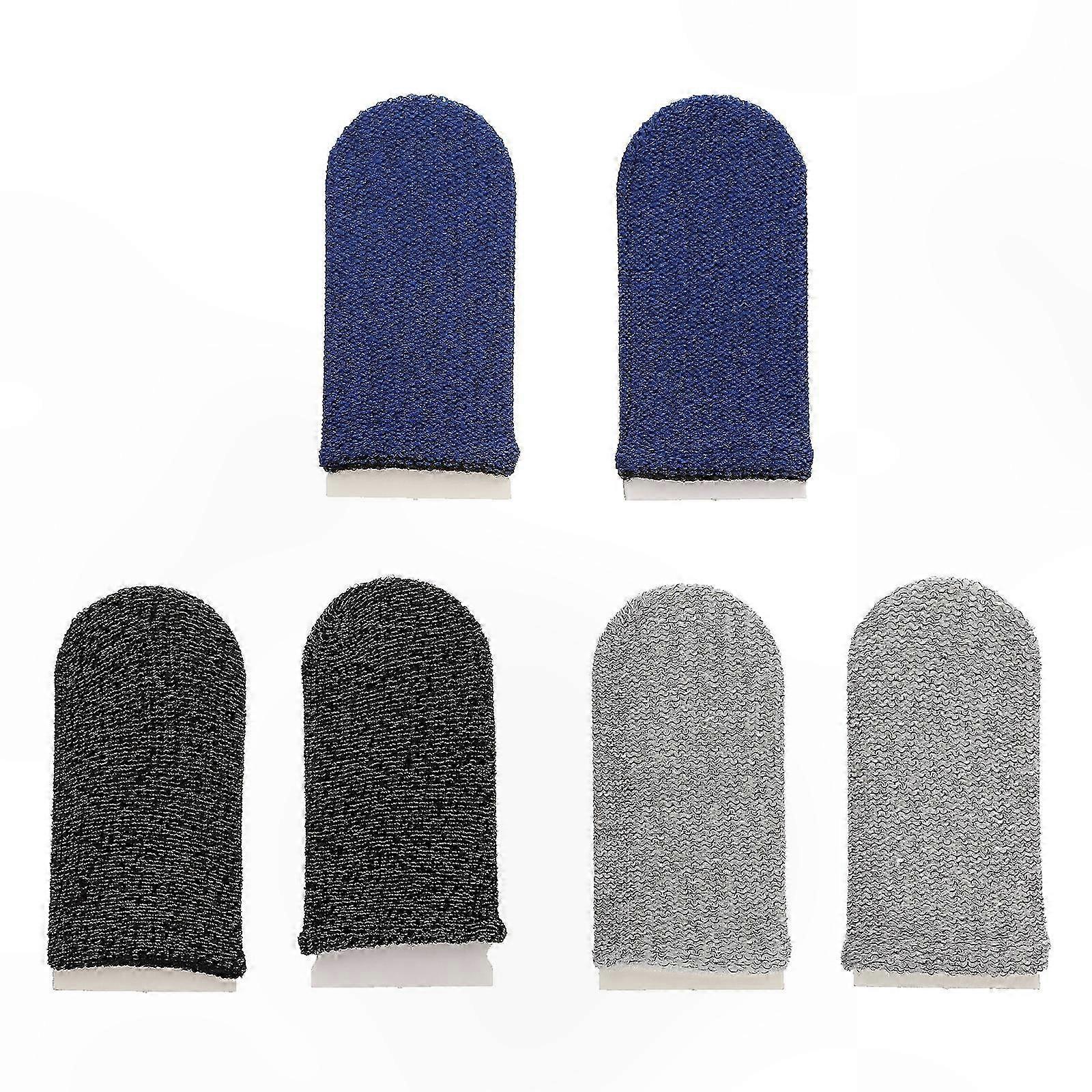 12-Pack Touchscreen Finger Sleeves for Gaming, Soft Silicone Finger Cots for Mobile Devices