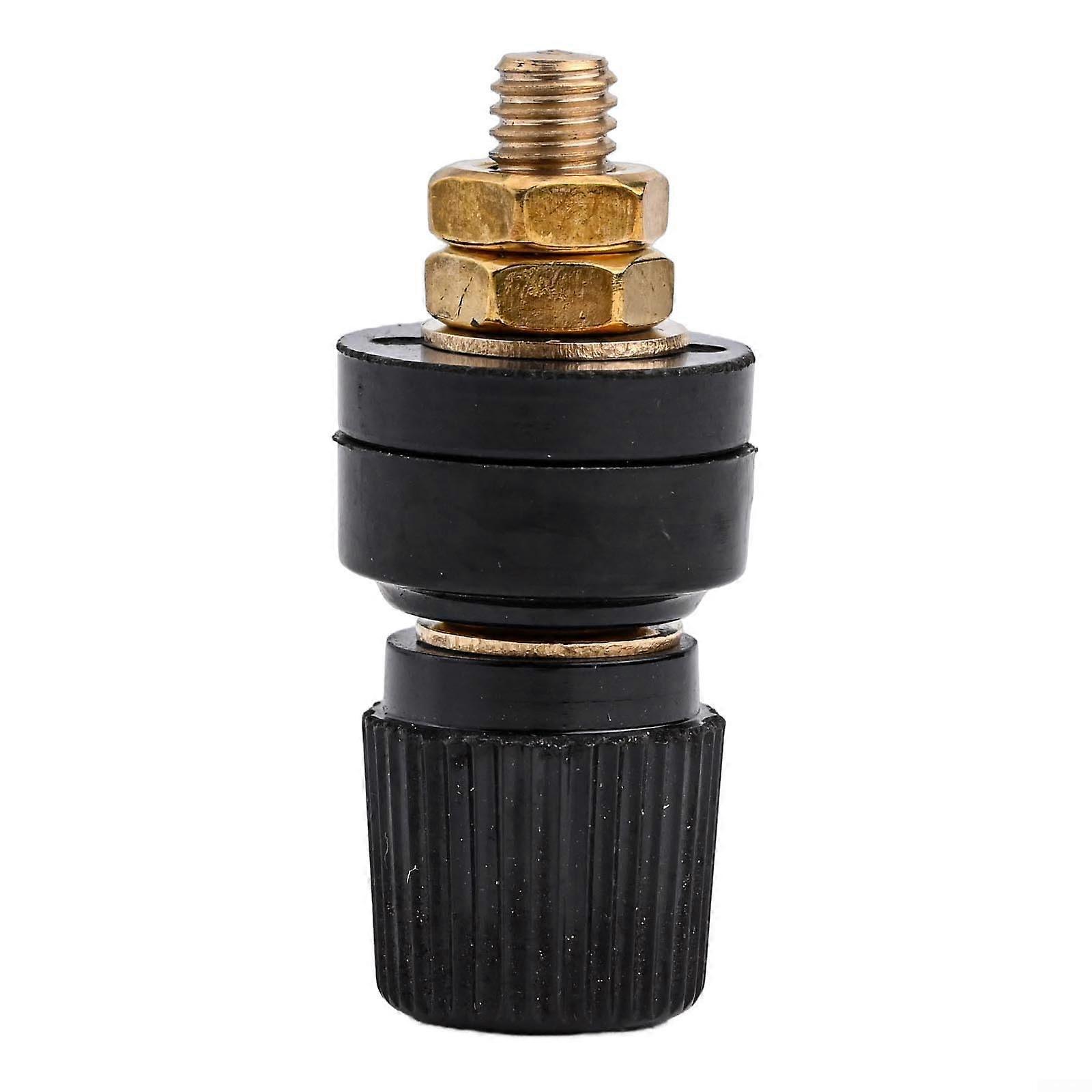 Brass M6 Thread Binding Post Type Welding Machines Generators 100A Insulated Plastic Shell Black
