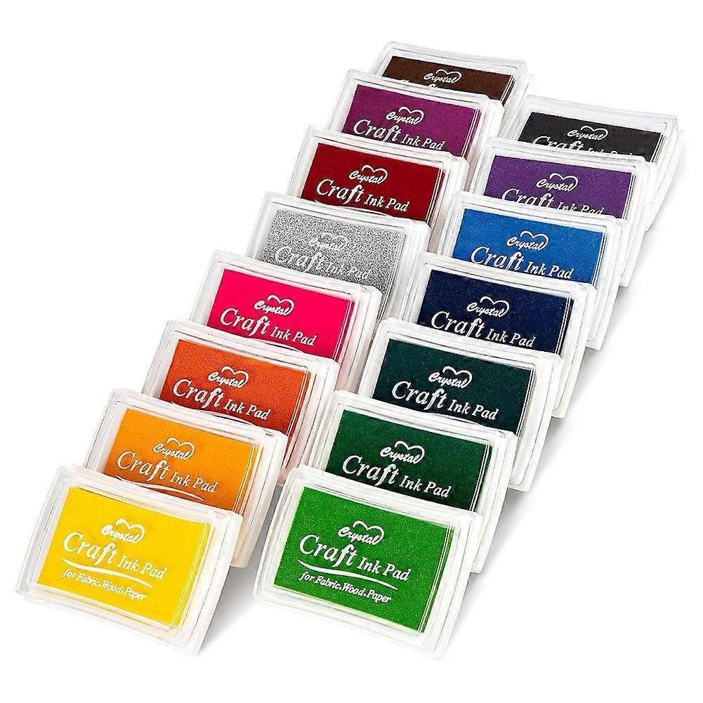 15 PCS Craft Ink Pads Set for Kids and Adults - Ideal for DIY Projects on Paper, Wood, and Fabric