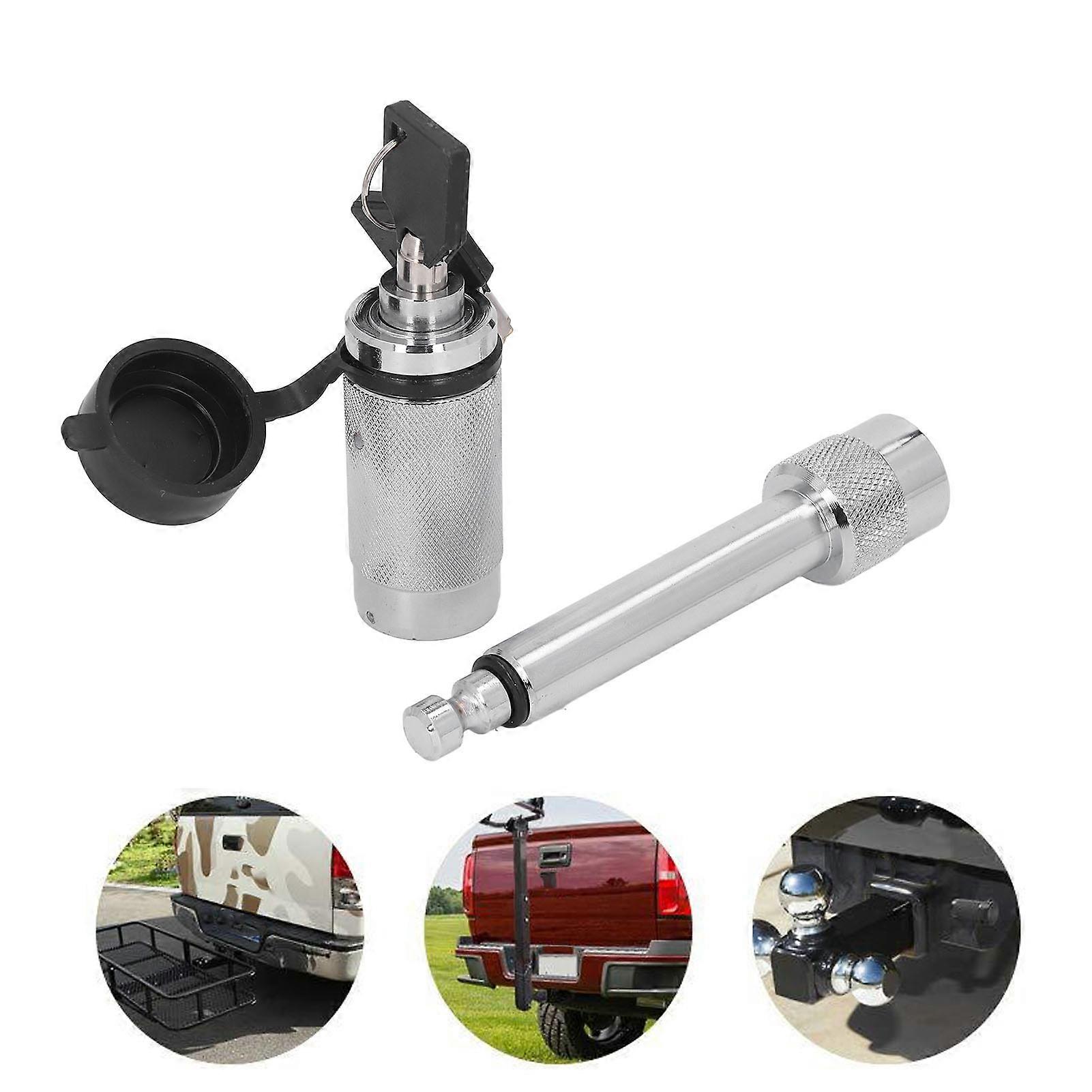 Trailer Hitch Lock with Keys 5/8 Diameter 3 Inch Length Truck Car Ship Hitch Pin for Class III IV 2in 2-1/2in Receiver TYTCS75C (Silver) 
