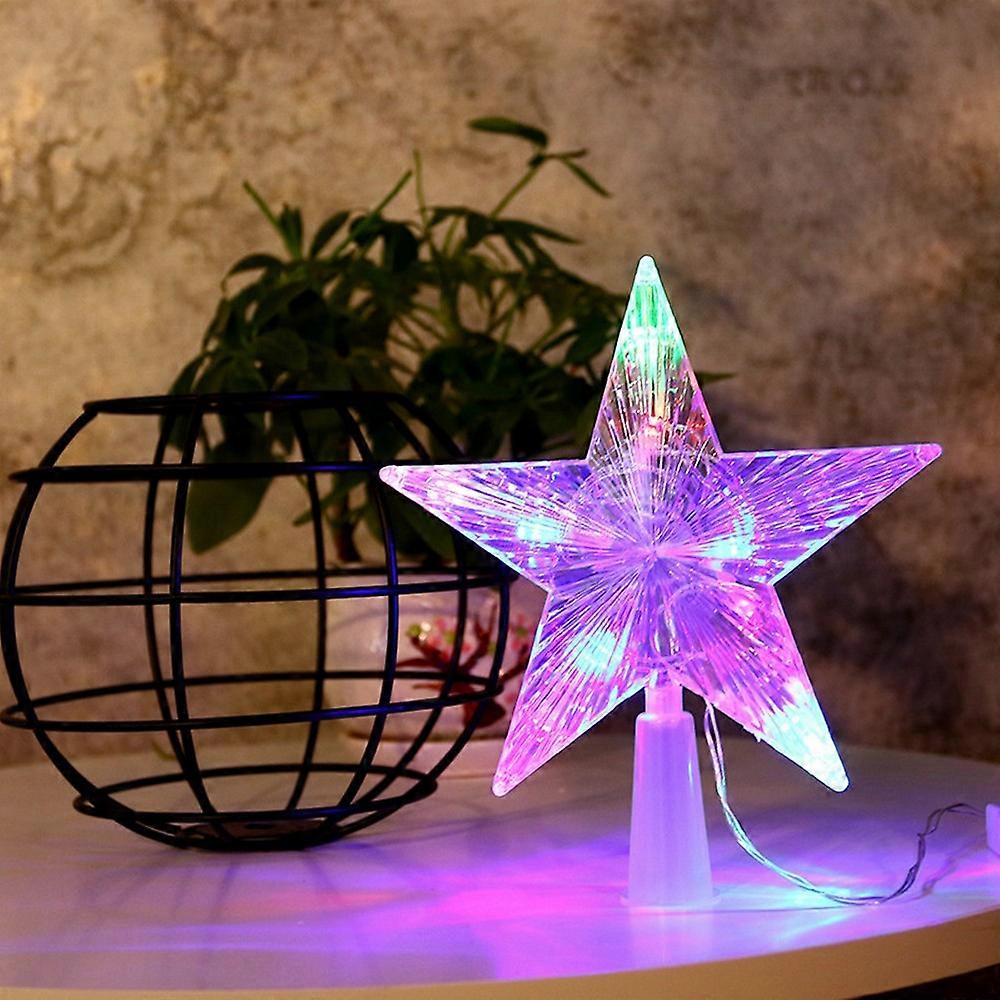 Christmas Star Tree Topper Light 30LED Multicolor Xmas Decor