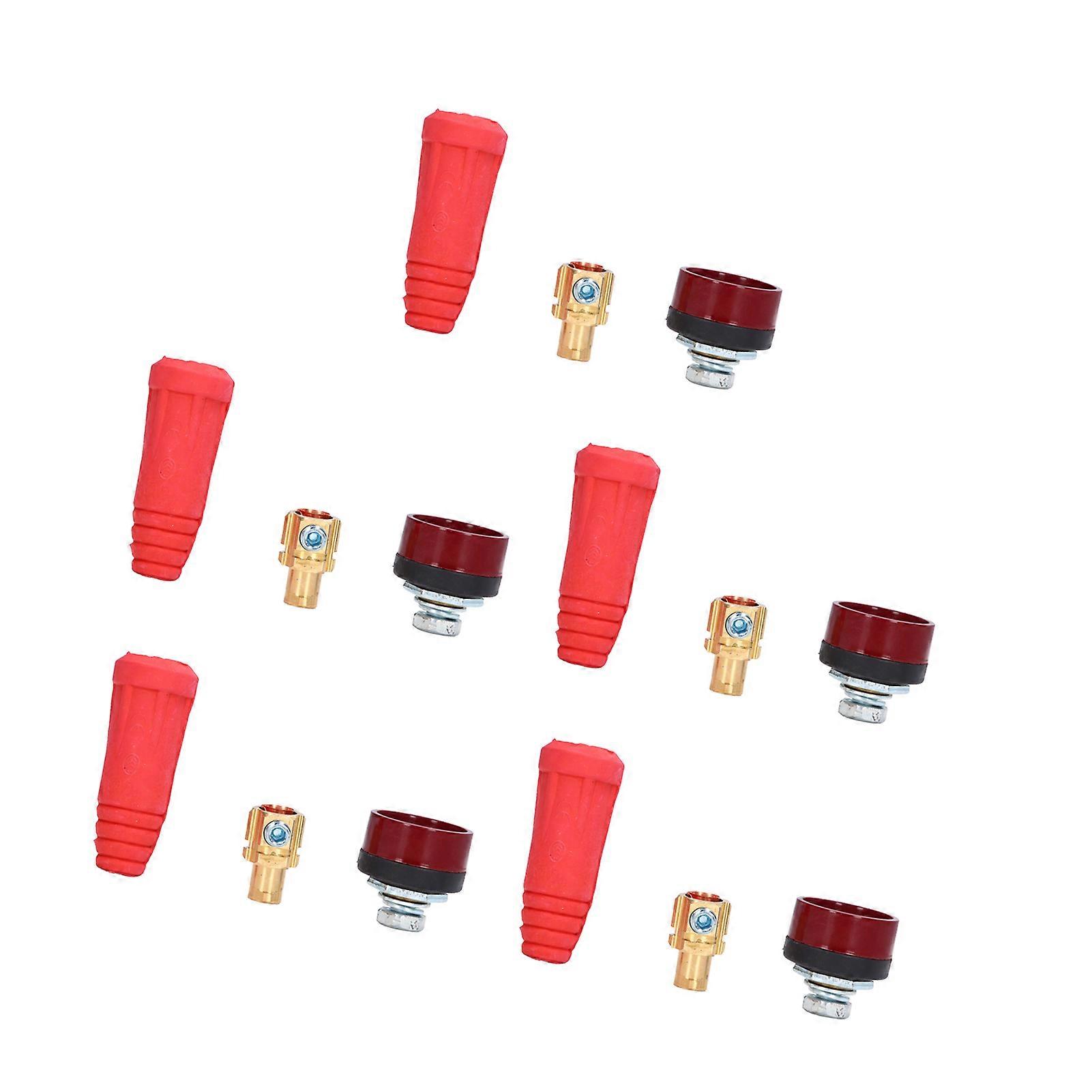 5 Set TIG Welding Cable Panel Connector Plug Socket Quick Fitting Adapter 35‑50 Style