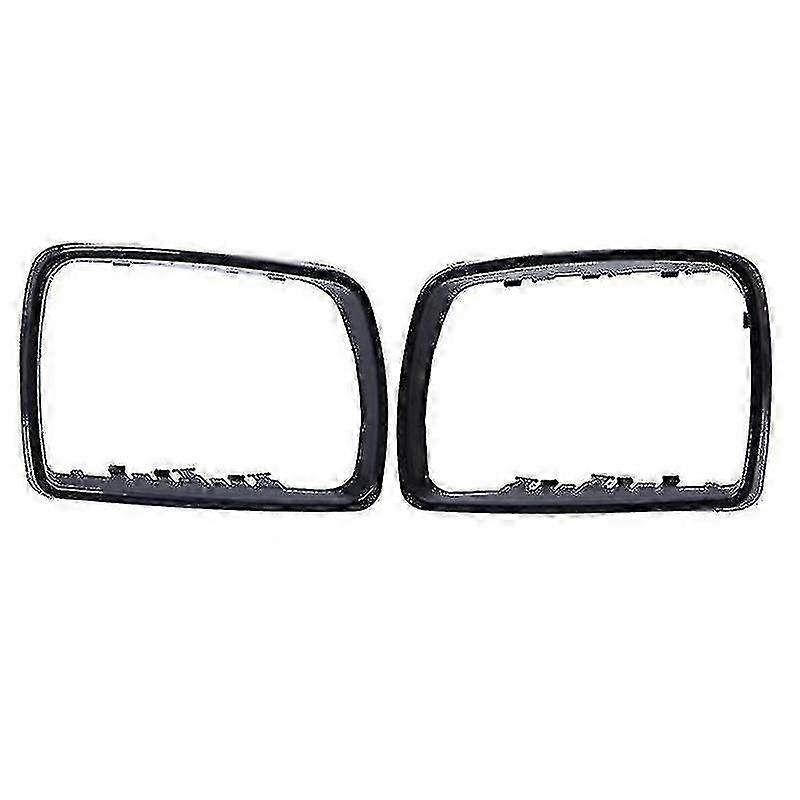1pair Car Black Rearview Mirror Cover Shell Side Mirror Frame Replacement For E53 X5 2000-2006 f54