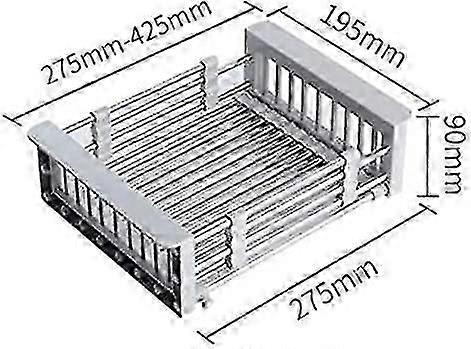 Stainless Steel Extendable Kitchen Dish Drainer, Drying Rack