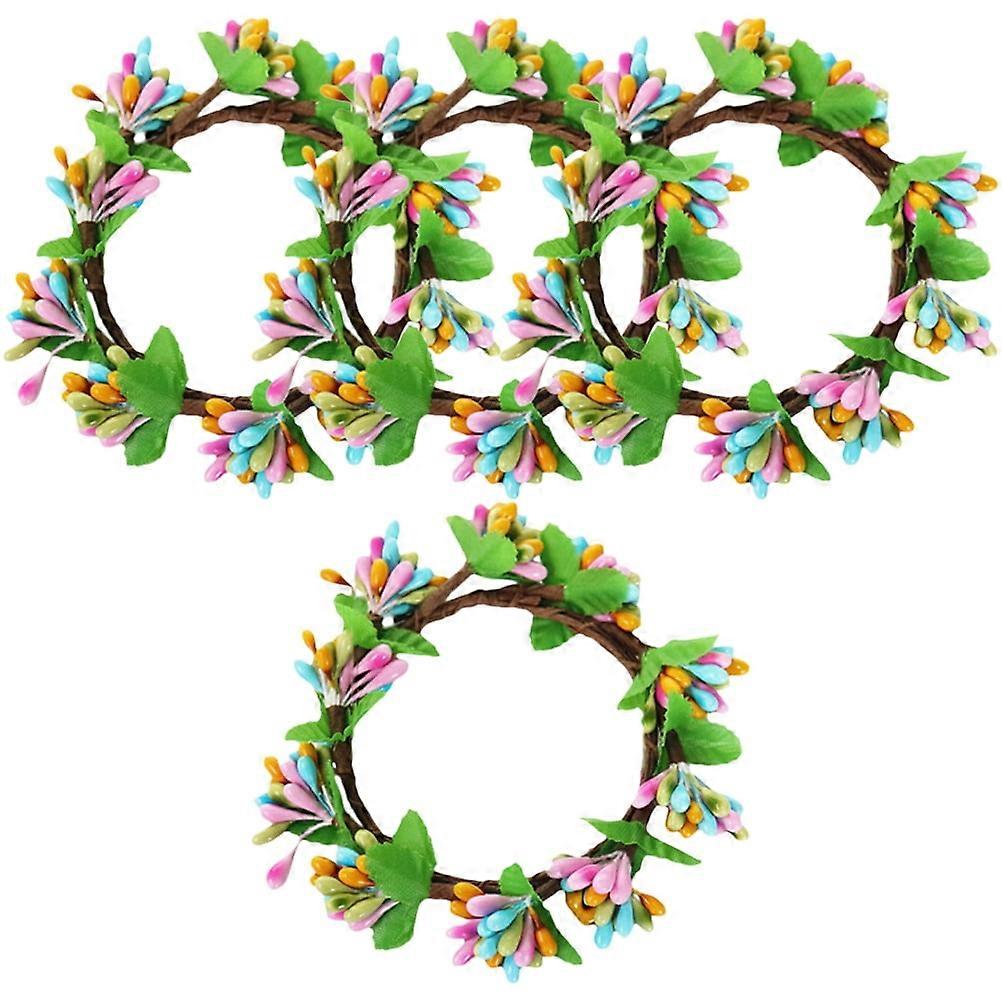 4 Pcs Candles Wedding Decorations for Ceremony Dinning Table Mini The Flowers