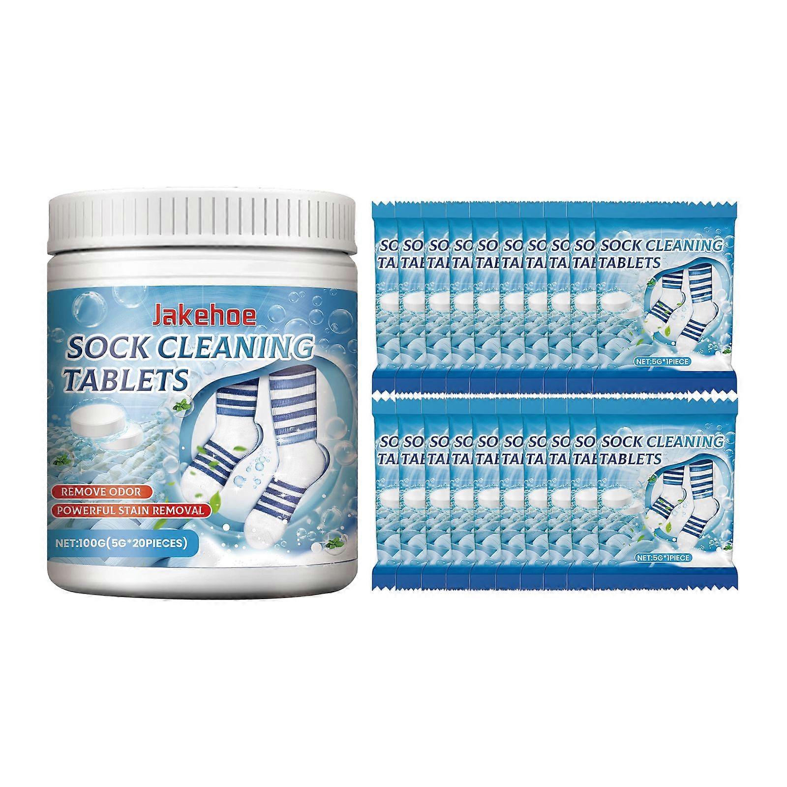 Jakehoe Sock Cleaning Tablet Multi-Functional Sock Cleaning Tablet For Cleaning Socks Stains, Dirt And Odors
