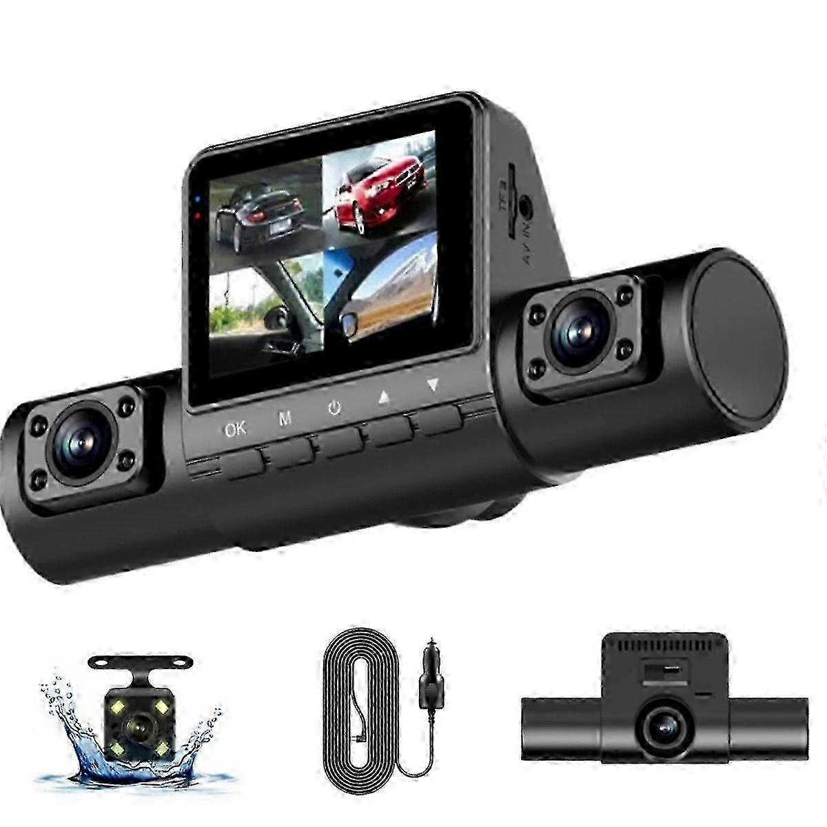 New 4 Channel 1080P Full HD Dash Cam with Night Vision, Loop Recording, Motion Detection for Cars (Front, Rear, Left, Right Views)