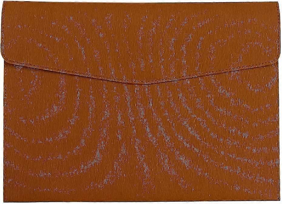 1pc Leather A4 Folder, Waterproof Briefcase Envelope Folder Box Belt Buckle (brown)