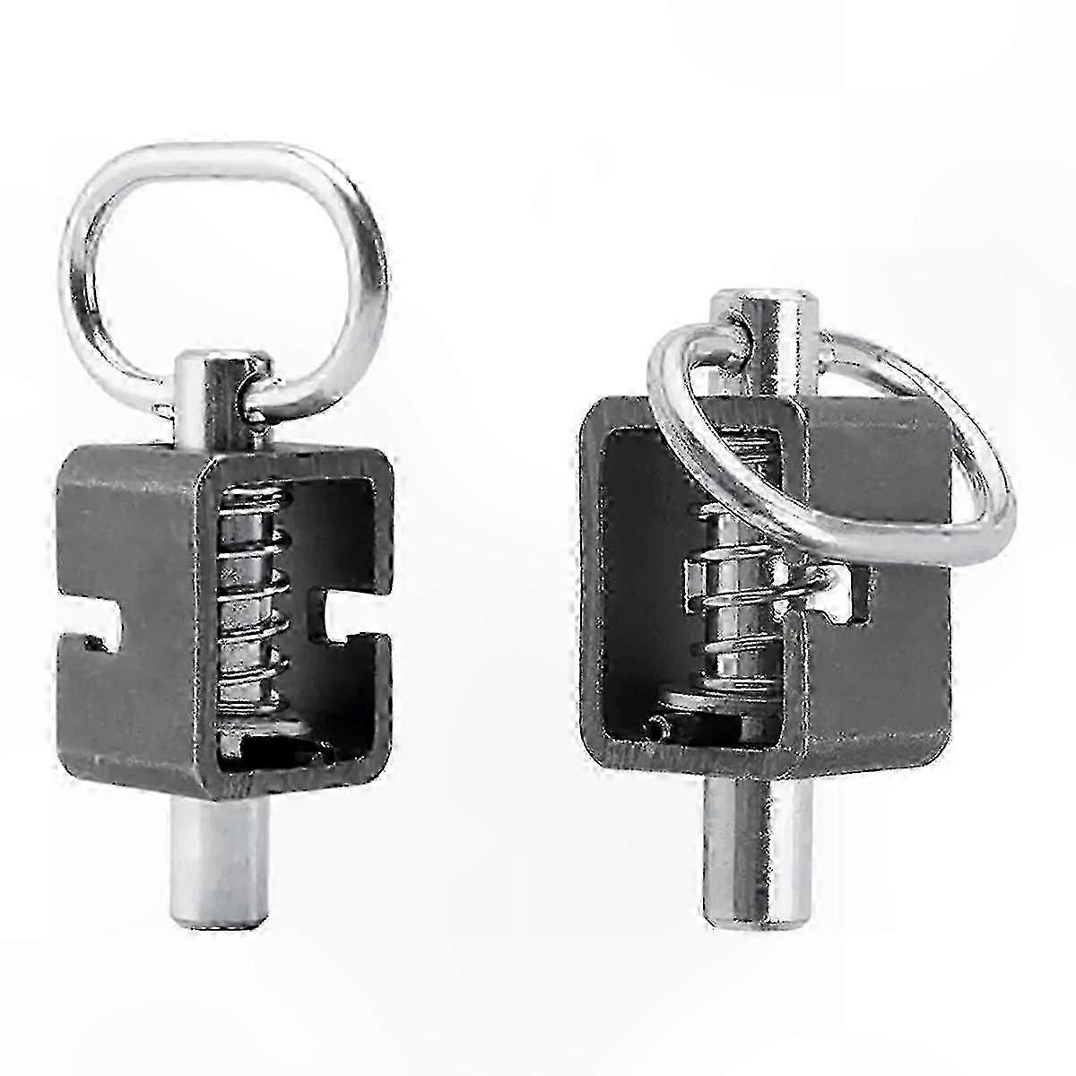 Weld-On Spring Latch Lock Assembly with Plain Tube for Trailer Gate, 5/8", 2 Pack
