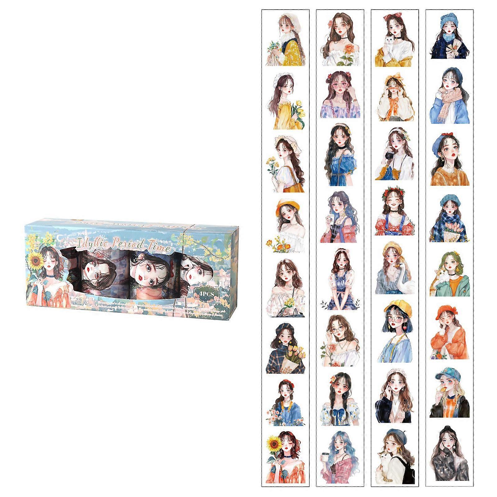 Recyclable PET Craft Recordings Pre Cut Character Locations No Scissors Required For Artistic Diaries And Records Multicolor