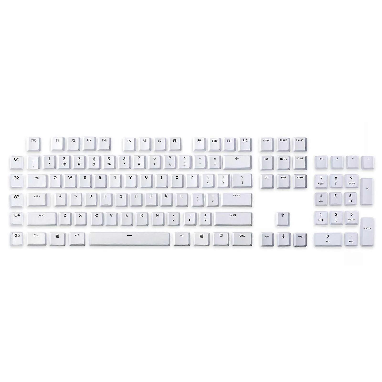 Fade Resistant ABS Keycaps Quick Clean Surfaces for G915/G913/G815/G813 TKL Keyboards Color Maintained  White