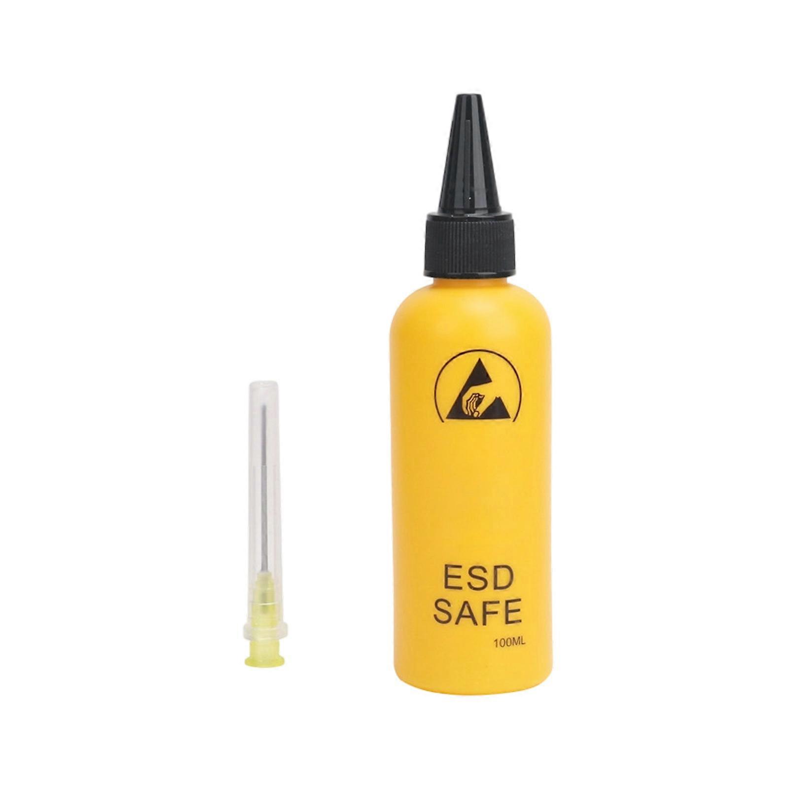 Detachable Head Dissolvent Container 100ml Permanent Against Fixed Plan With Accuracy Rustproof Needle For Industrial Fluids  Yellow
