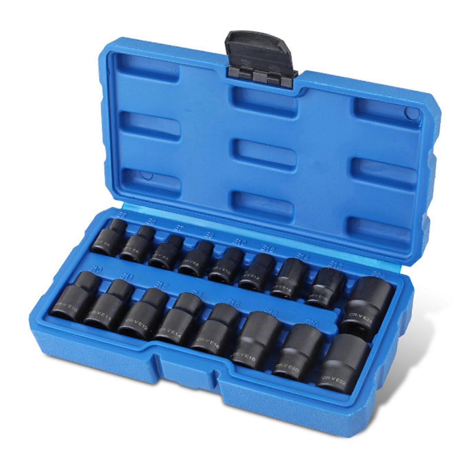 Impact Socket Reinforced Nut Screwdriver 1/2inch 3/8inch Drive Hexagonal Key Drill Bit Adapter Drive Socket Multicolor