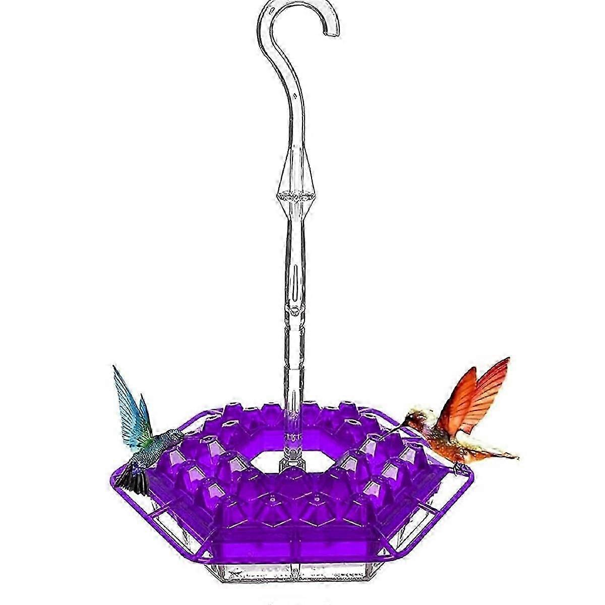 Bird Feeder, New 'S Bird Feeder with Perch and Built-in At Easy to Clean and Refill, Purple