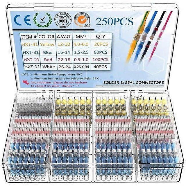 Heat Shrink Solder Seal Wire Connector Kit 1 Set for Automotive Marine Electrical