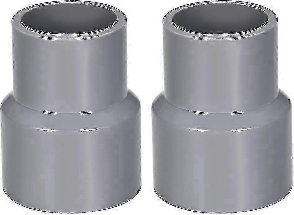 40mm X 32mm Reducer PVC Pipe Fitting Coupling Hub DWV Gray 2Pcs