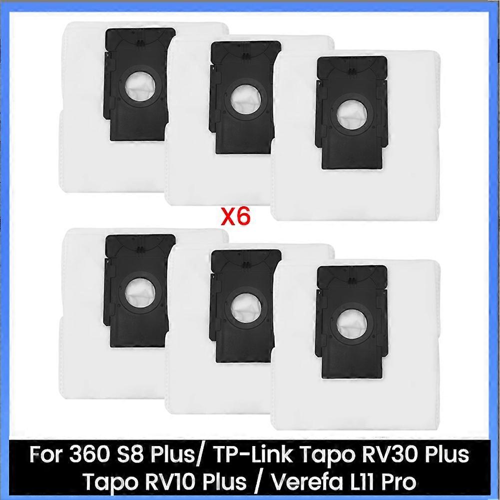 Dust Bag for 360 S8 Plus/ TP-Link Tapo RV30 Plus / Tapo RV10 Plus / Verefa L11 Pro Robot Vacuum Cleaner Parts 6PCS