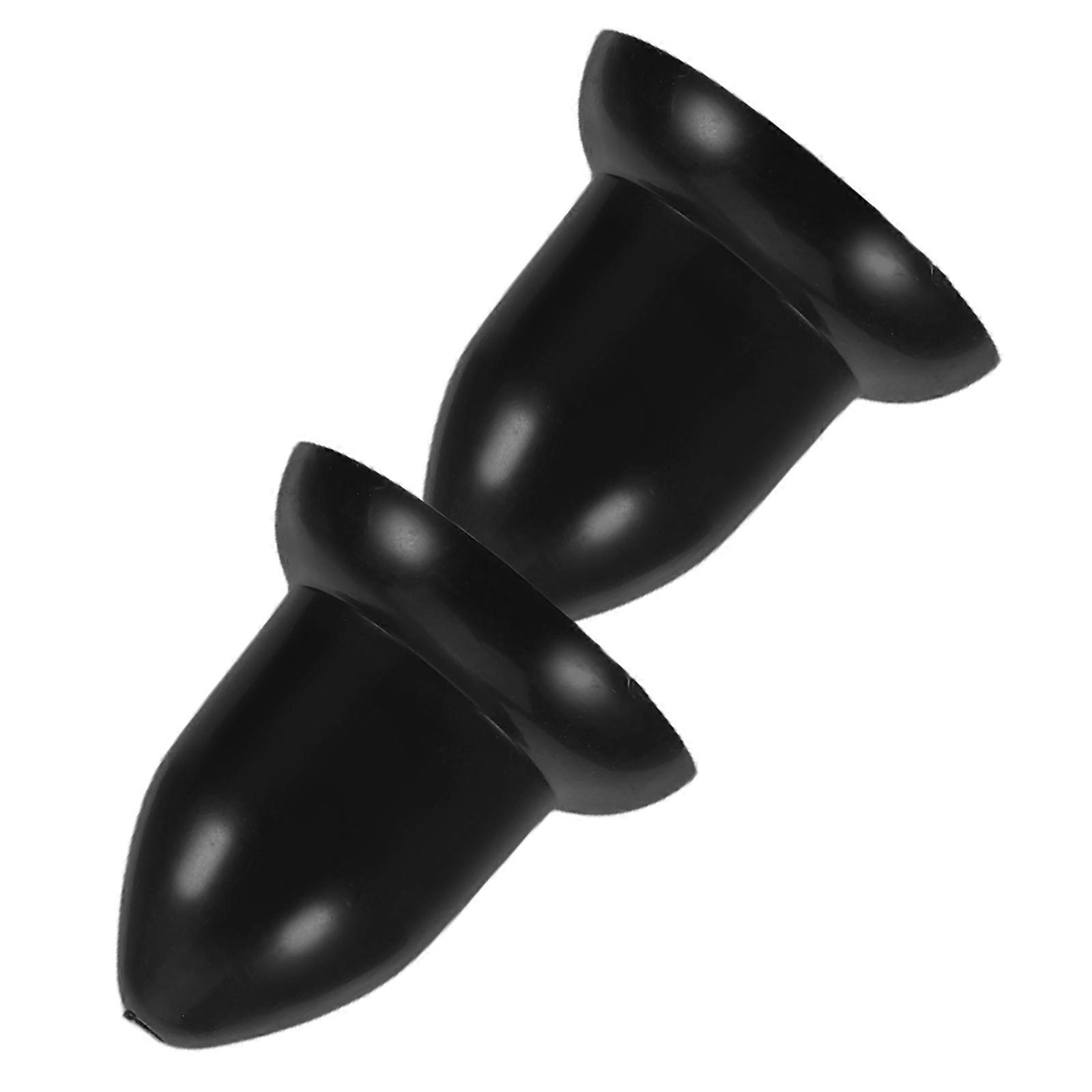 Black Umbrella Plastic Screw Cap for Replacement Accessory 2Pcs