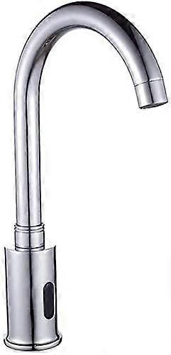 Automatic Touchless Kitchen Faucet with Infrared Sensor, Dual Powered Chrome for Sink and Bathroom