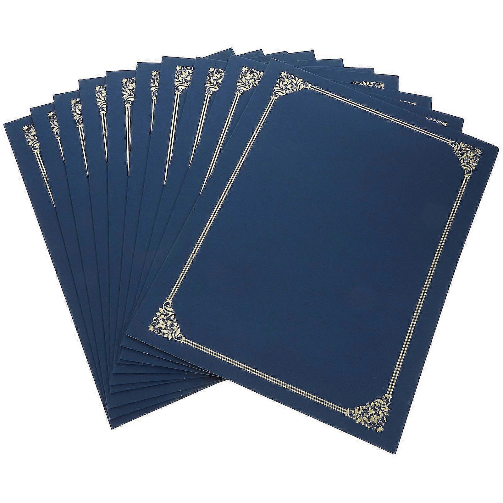 Gold Foil Protection Folder for Formal Diploma Documents 10Pcs