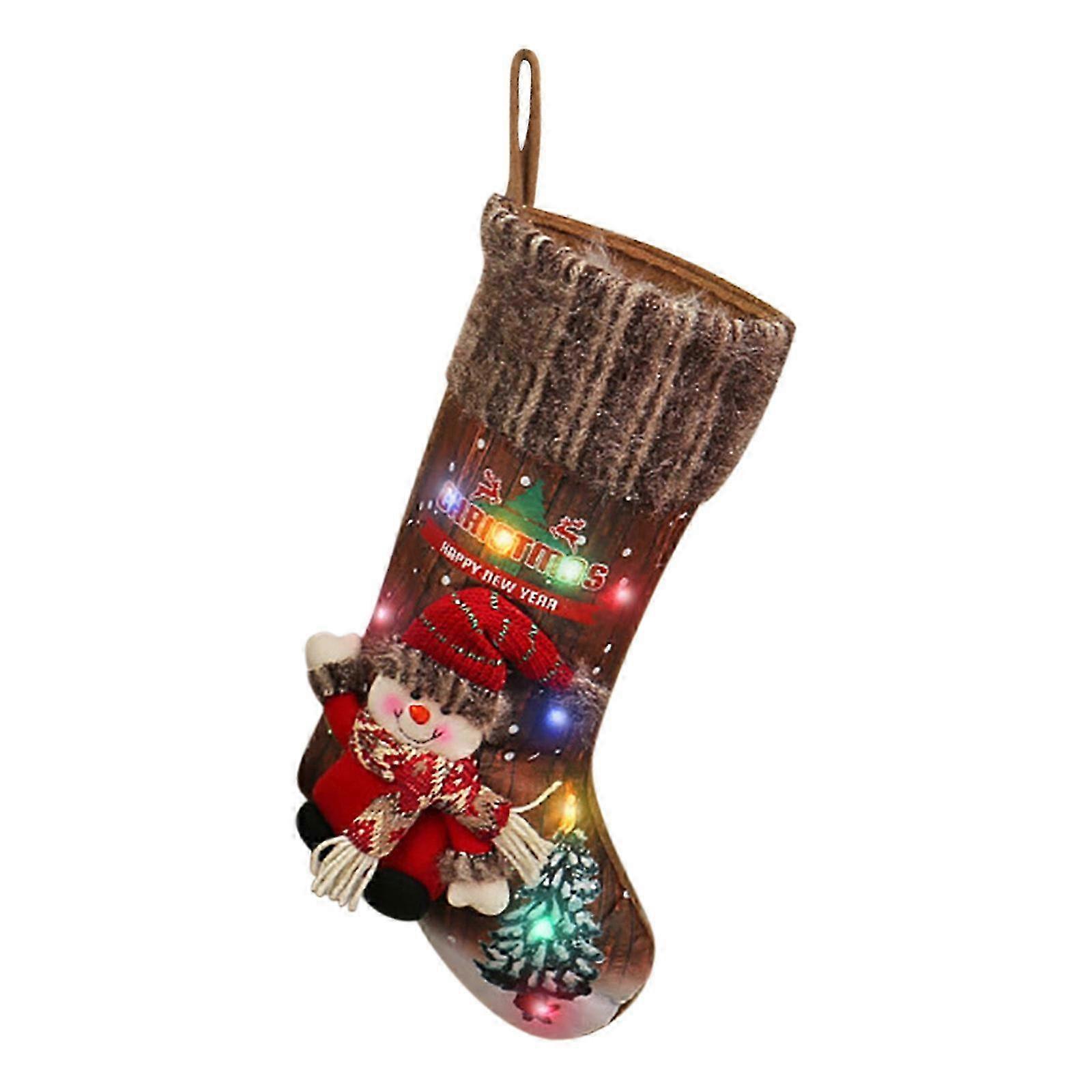 Fireplace Socks for Decor - Knitted Stockings with Name Tags