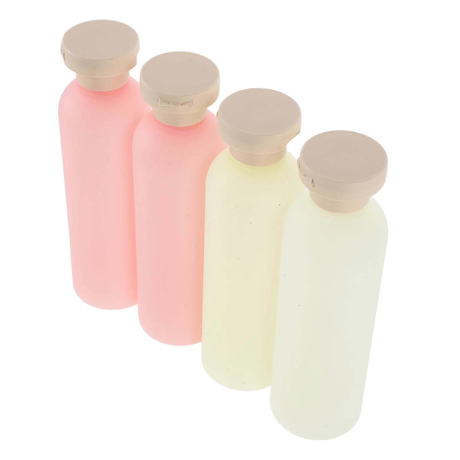 Refillable Travel Lotion Container Squeeze Bottles with Flip Cap 4Pcs