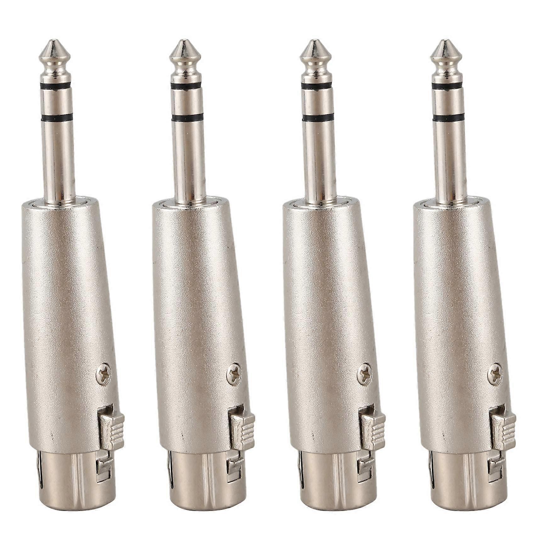 4X XLR to Female 6.3mm JACK LEAD PLUG Mic Microphone Patch Cable Adapter