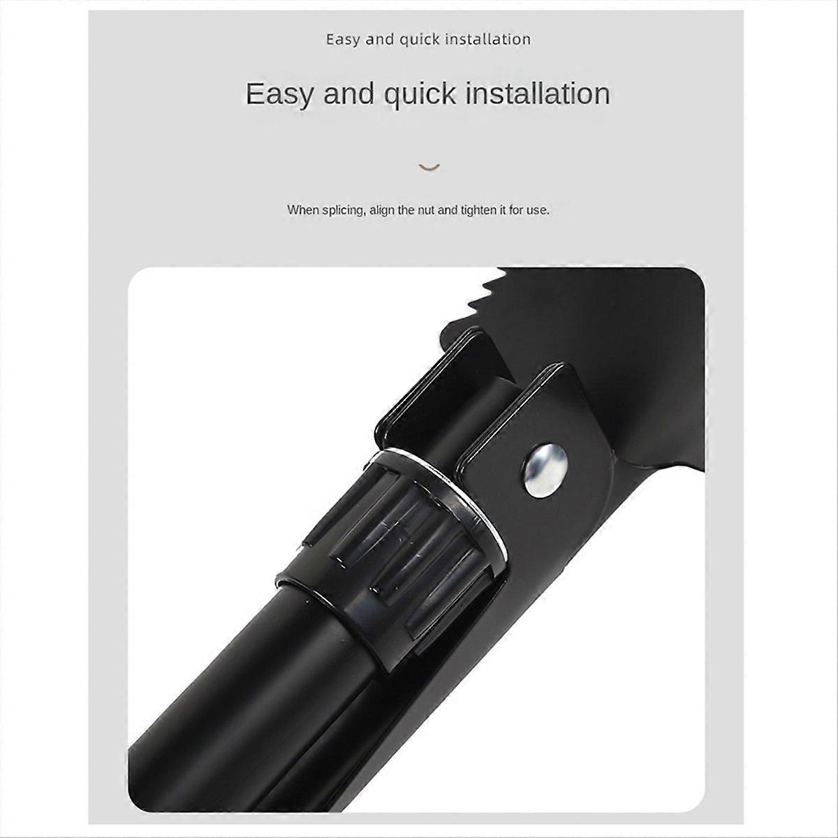 Folding Engineers Shovel, Emergency Rescue,Black Storage Bag