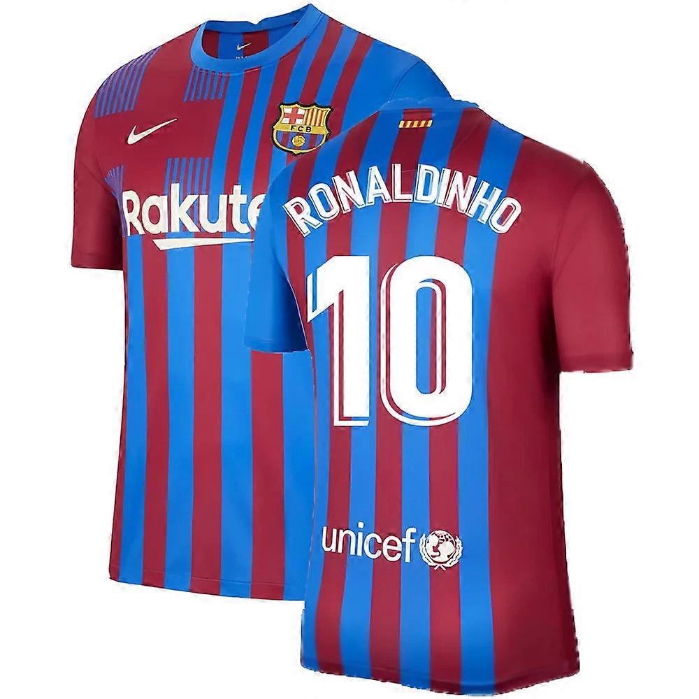 2021-2022 Barcelona Home Shirt (RONALDINHO 10) | Fruugo US