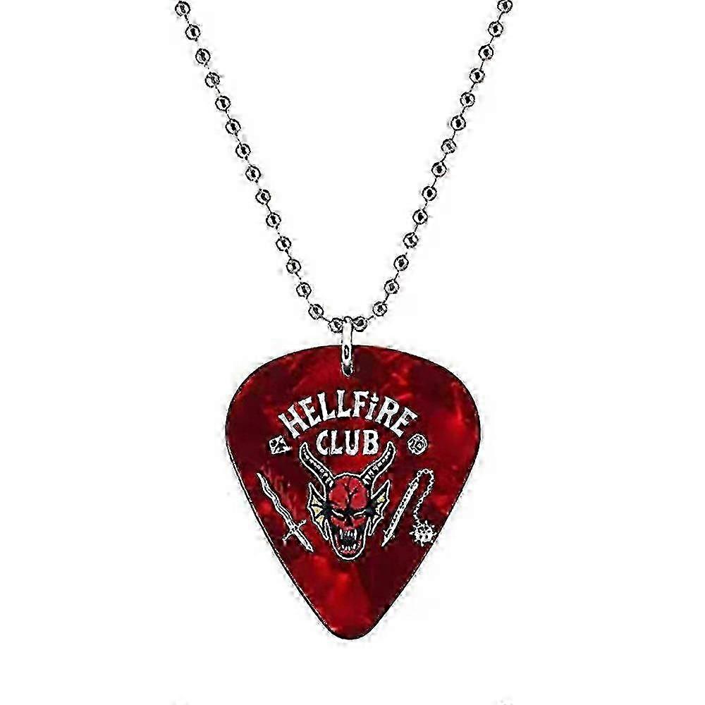 Hellfire Club Stranger Things Eddie Munson Gitara Pickdant Plectrum Náhrdelník Darček