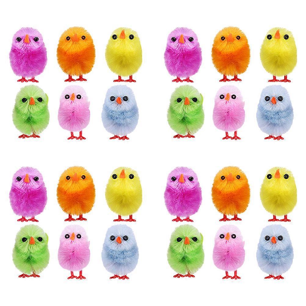 Easter Plush Chick Toy for Decor with 48Pcs Mini Plush Easter Chicks