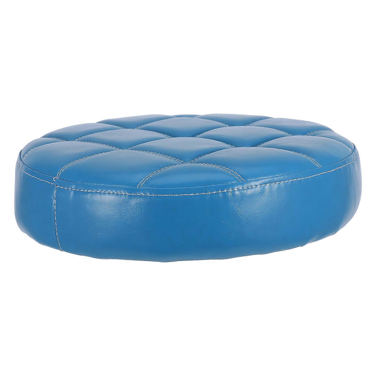 PU Round Replacement Seat Stool for Home Use Sky-Blue Cushion