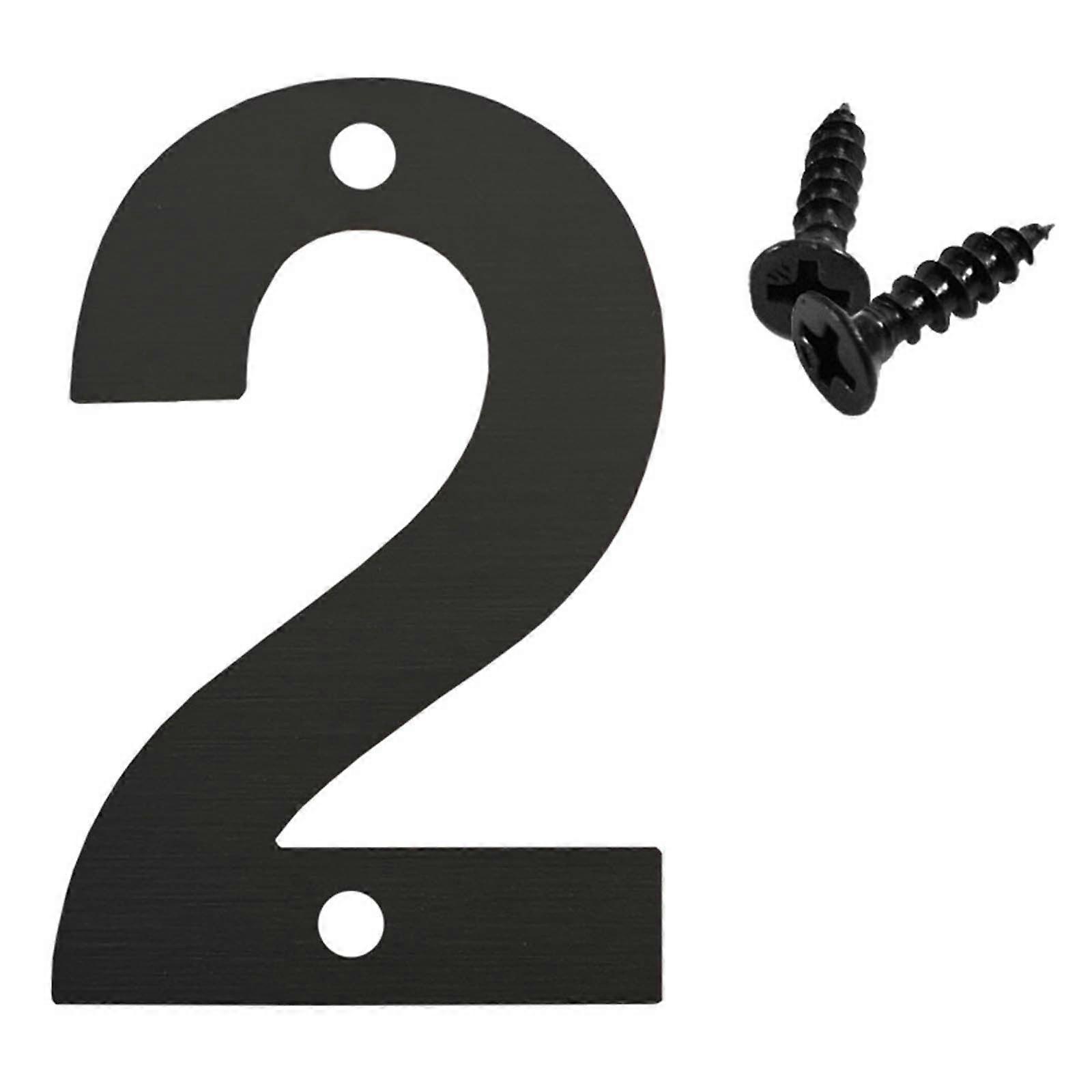 Yoloke House Numbers 2,House Address Numbers, Black Large Modern House Numbers for Outside, Metal Mailbox Number, 5" Zinc Alloy Style