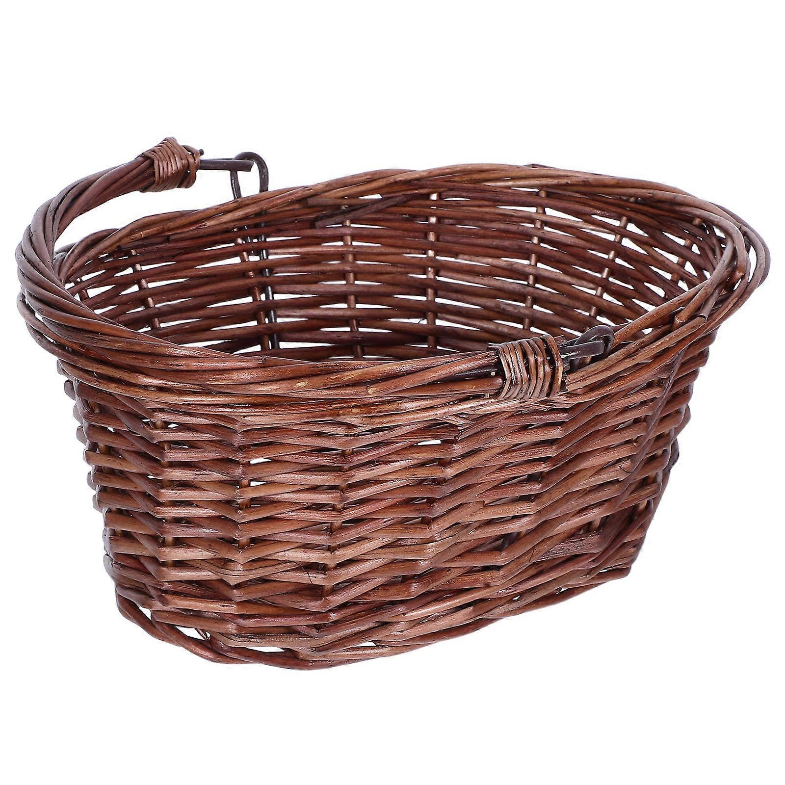 Coffee Willow Picnic Basket with Handle for Multipurpose Use